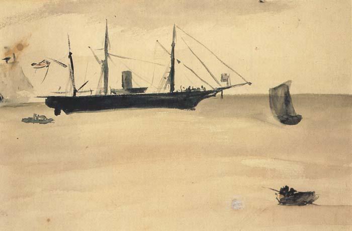 Edouard Manet Le Kearsargee a Boulogne (mk40)